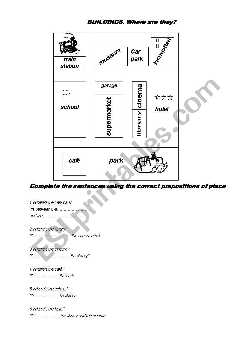 BUILDINGS worksheet