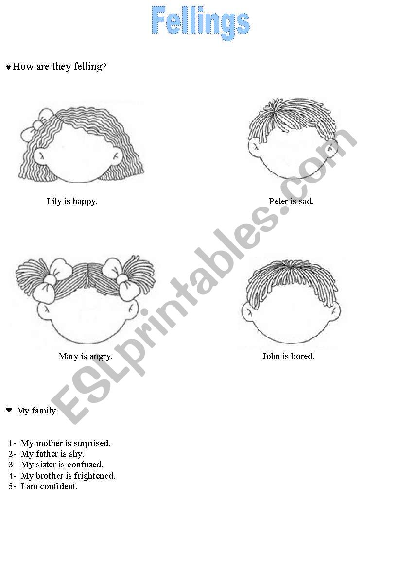 feelings worksheet