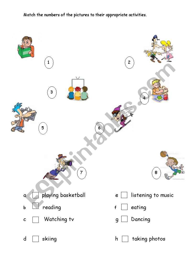 present continious  worksheet