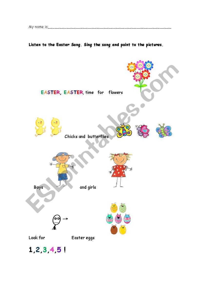 Easter worksheet