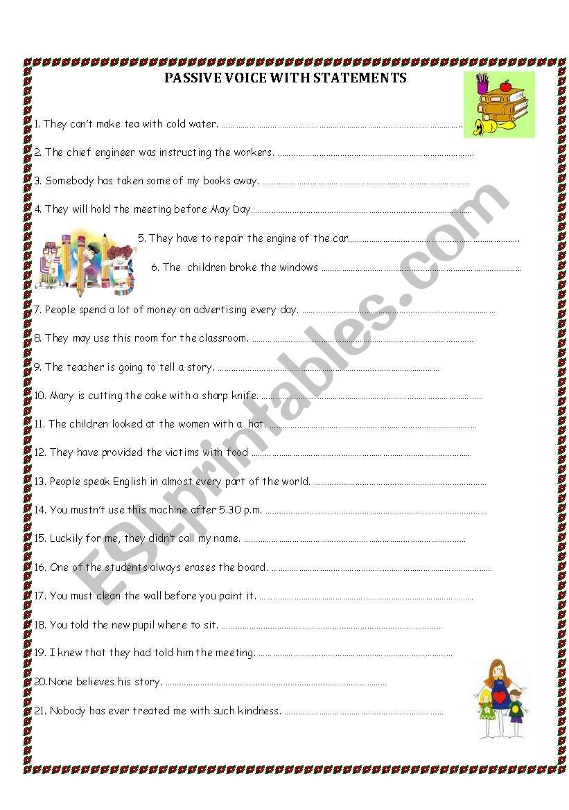 PASSIVE VOICE worksheet