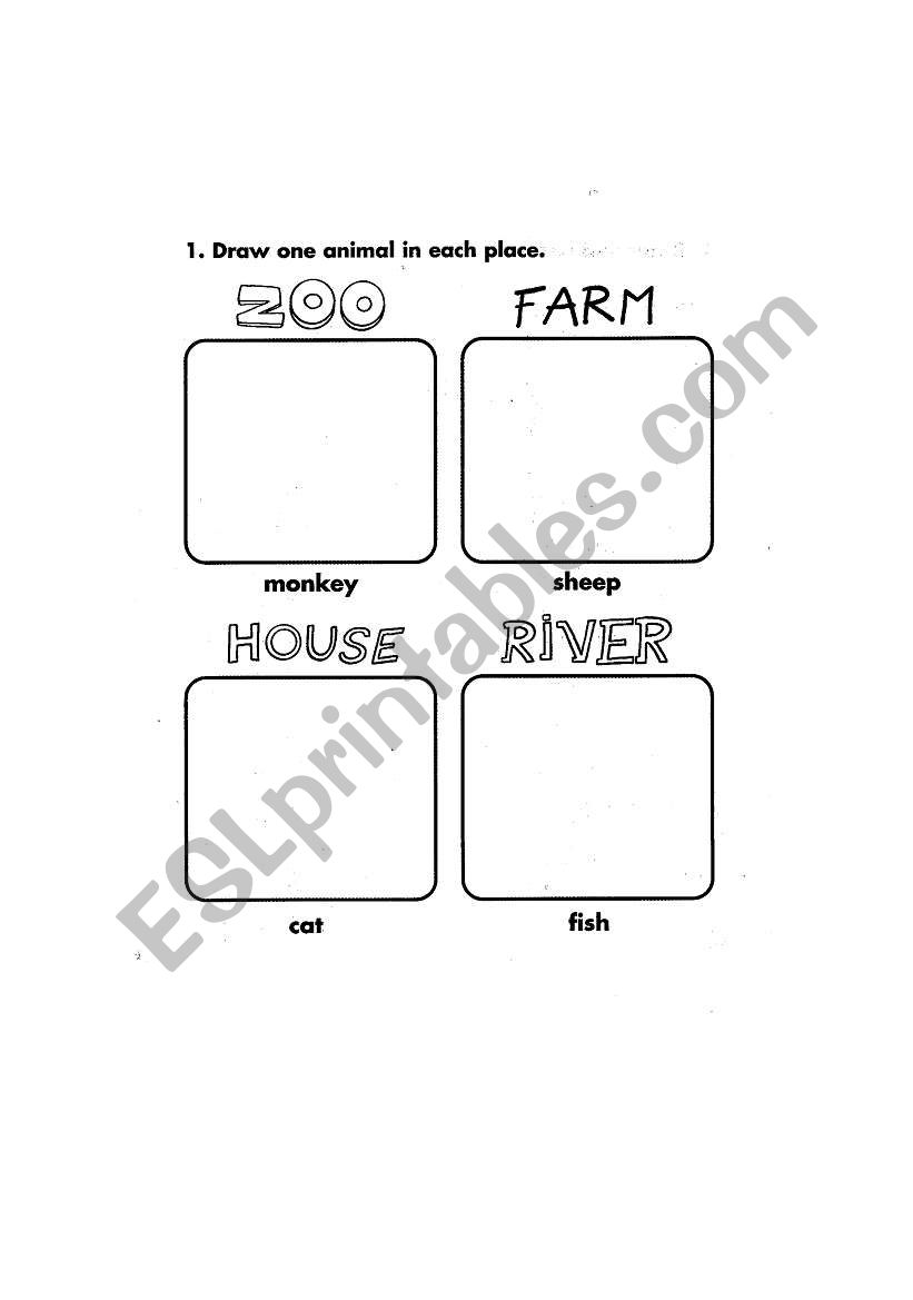 Animals worksheet