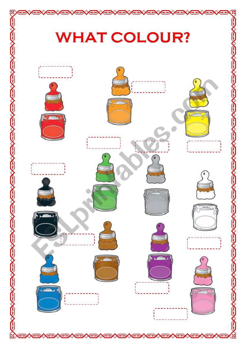 COLOURS worksheet