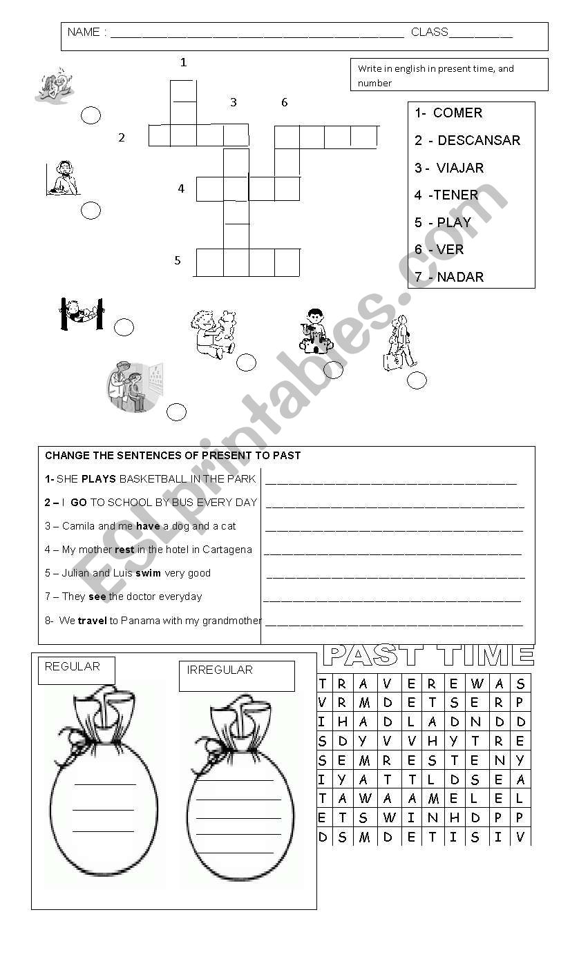 PRESENT AND PAST TIME worksheet
