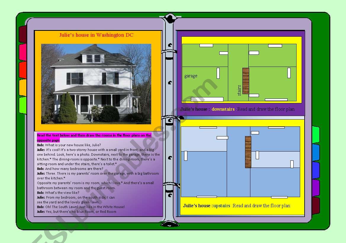 Julies house ( read and label the rooms)