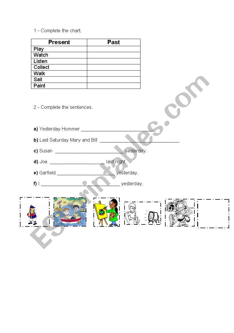 Regular Verbs worksheet