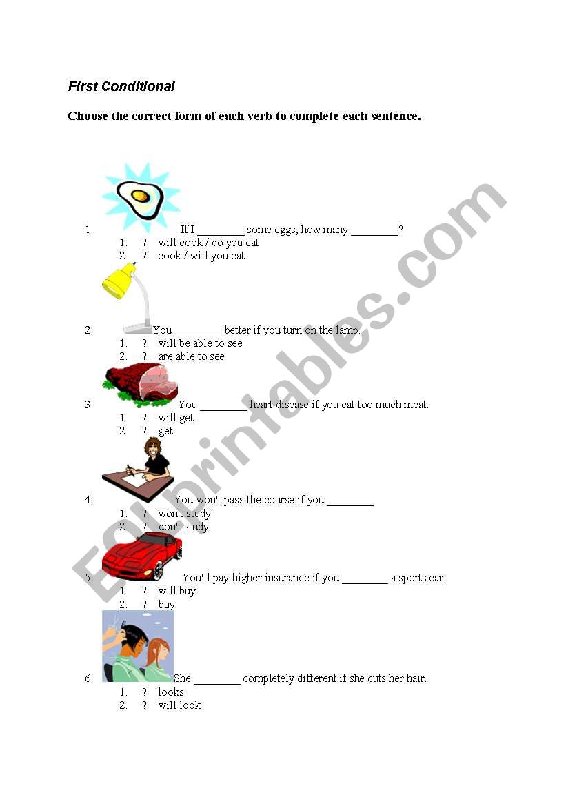 First Conditional worksheet