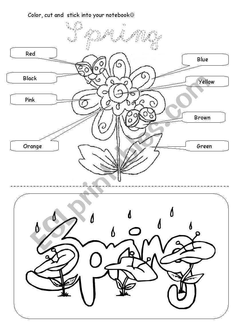 Spring Coloring worksheet