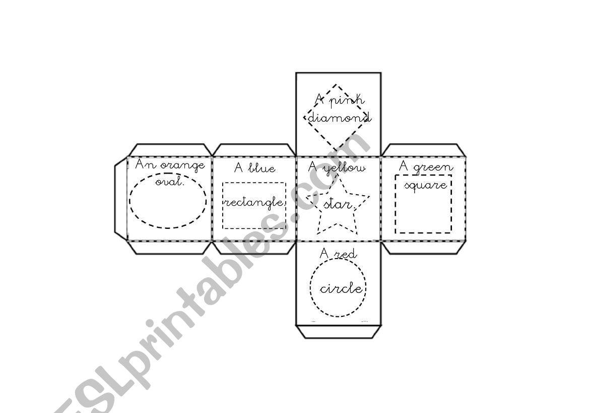 Shapes dice worksheet