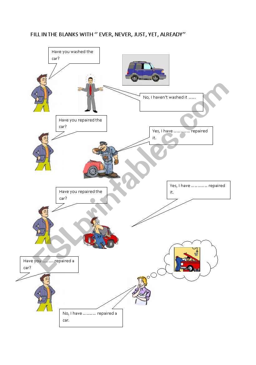 PRESENT PERFECT TENSE  worksheet