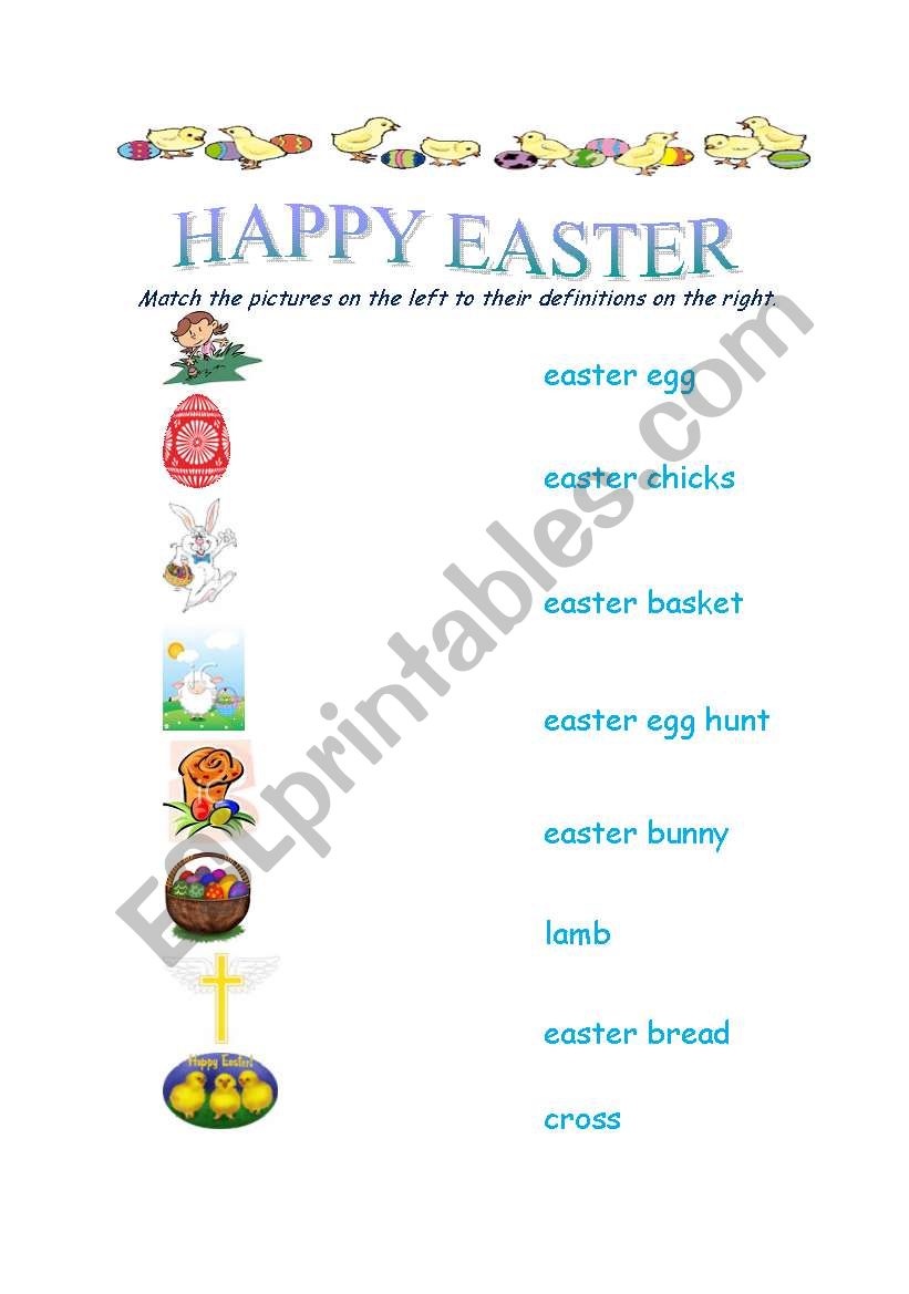 HAPPY EASTER worksheet