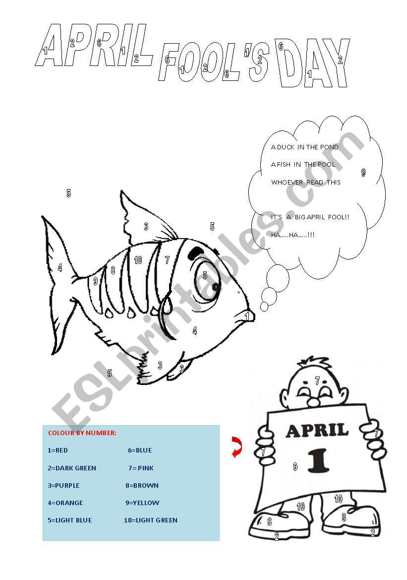 APRIL FOOLS DAY worksheet