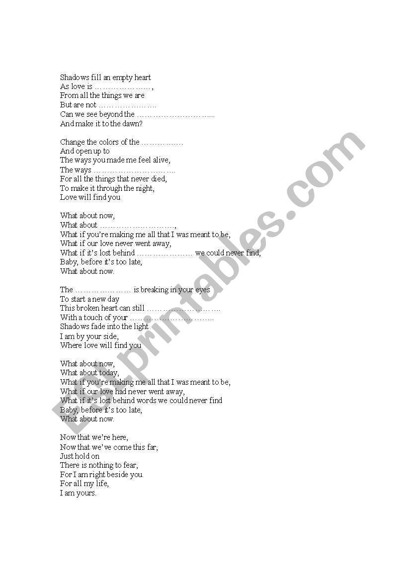 listening script-what about now
