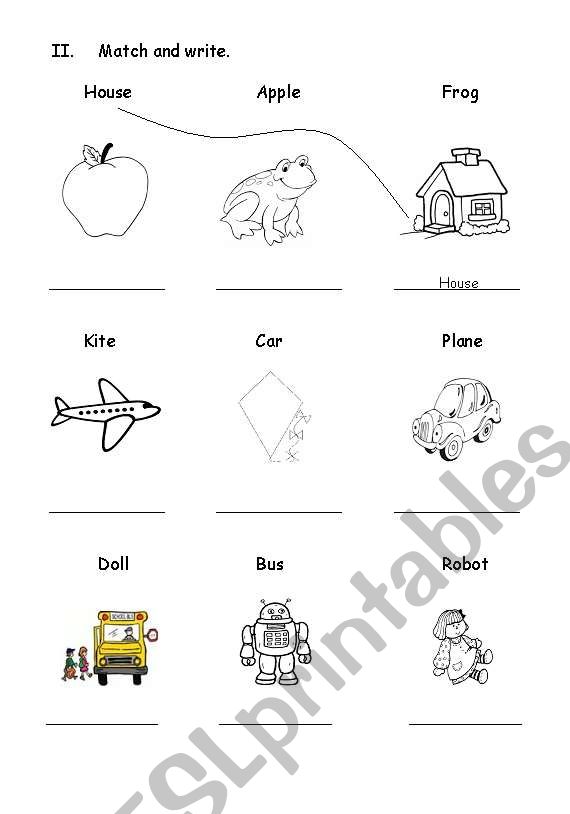 Read And Match A Apple B Ball Two Pages Esl Worksheet By Chesca Read And Match A Apple B Ball Two Pages Esl Worksheet By Chesca