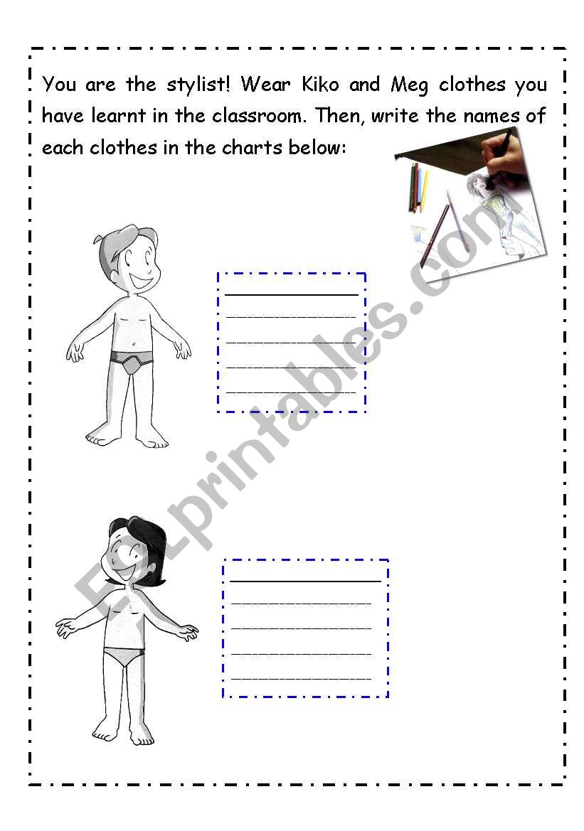 Clothes worksheet