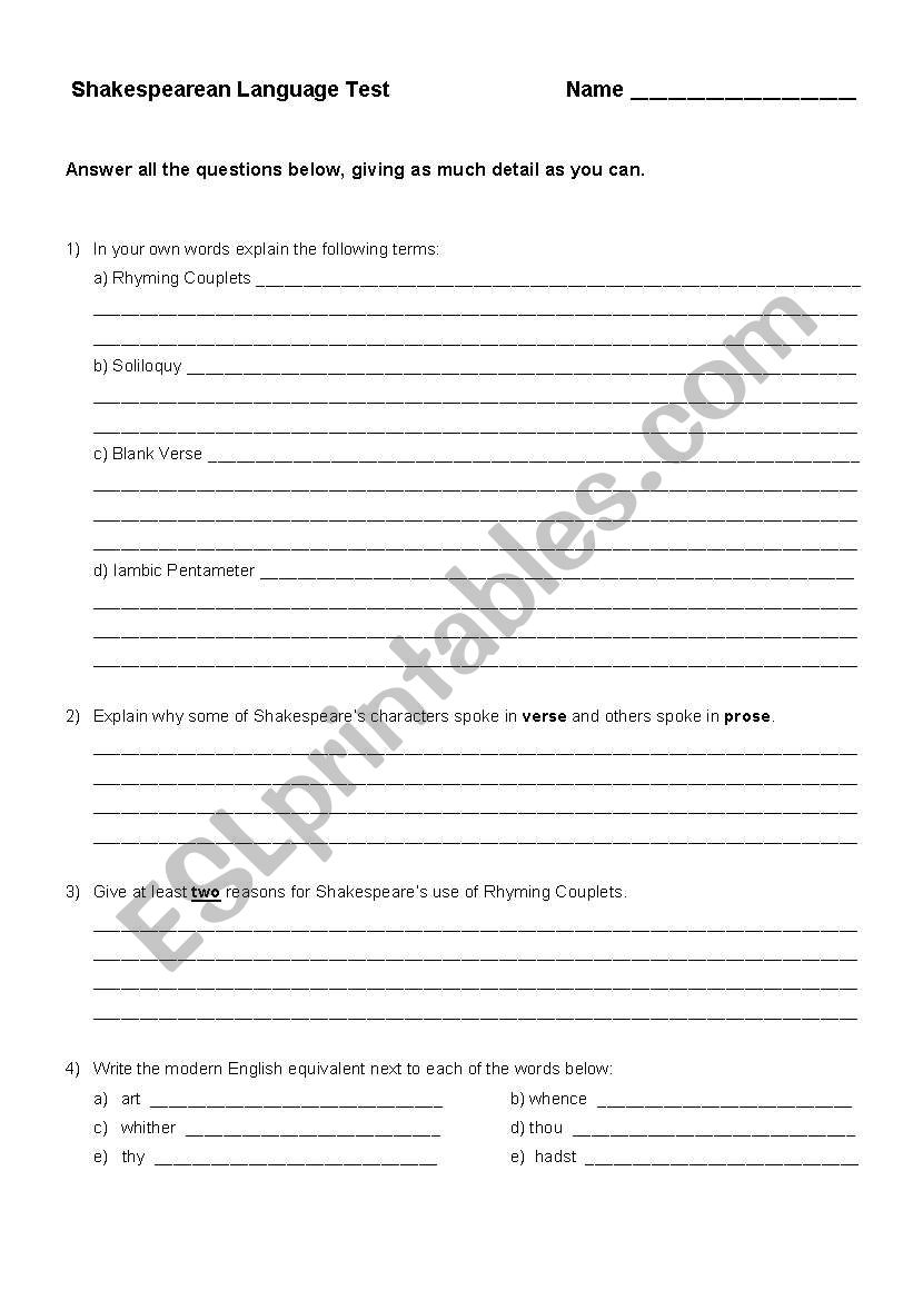 english-worksheets-shakespeare-language-test