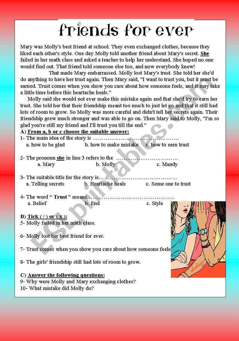 Friendship worksheet