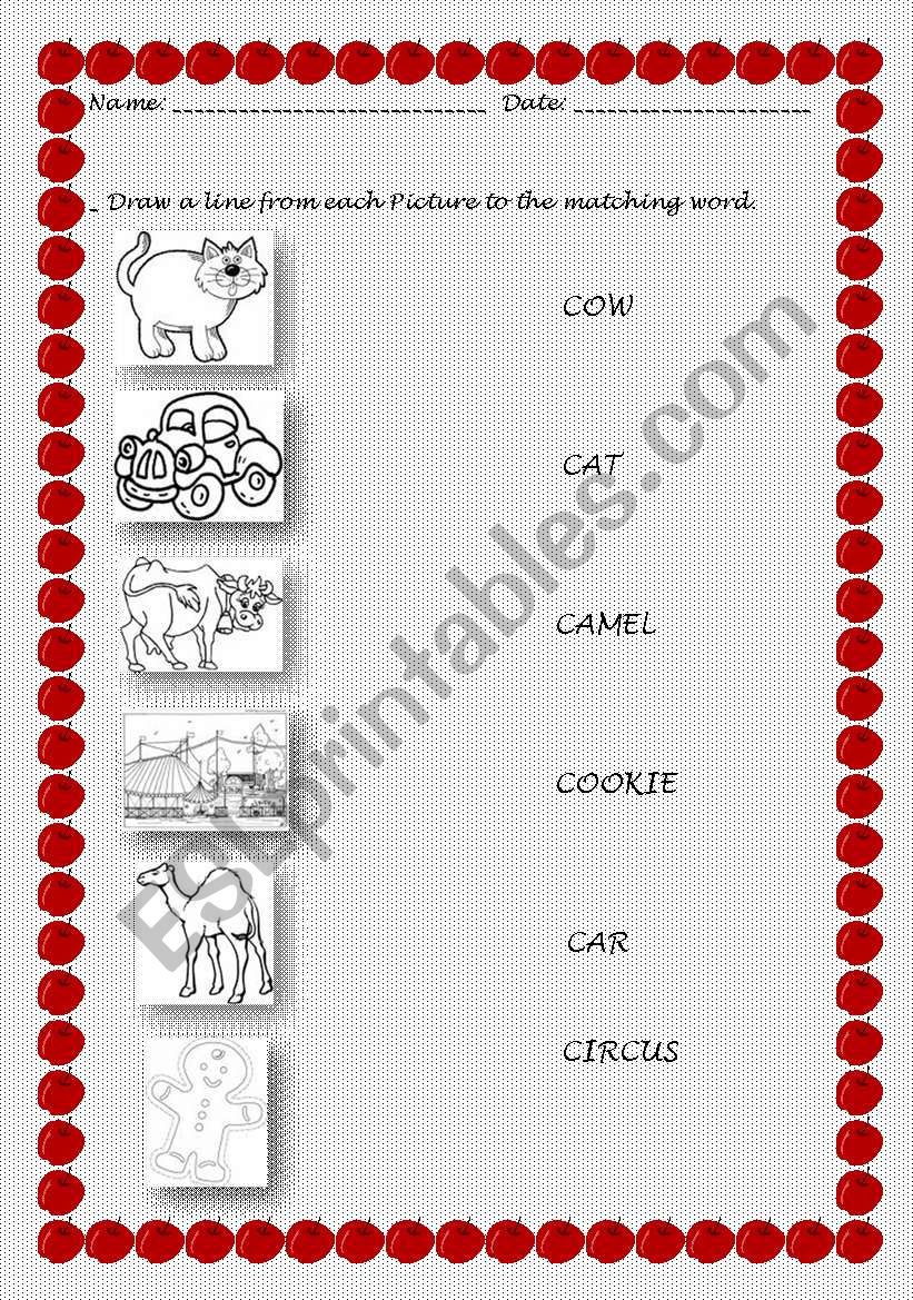 The alphabet  - letter C worksheet