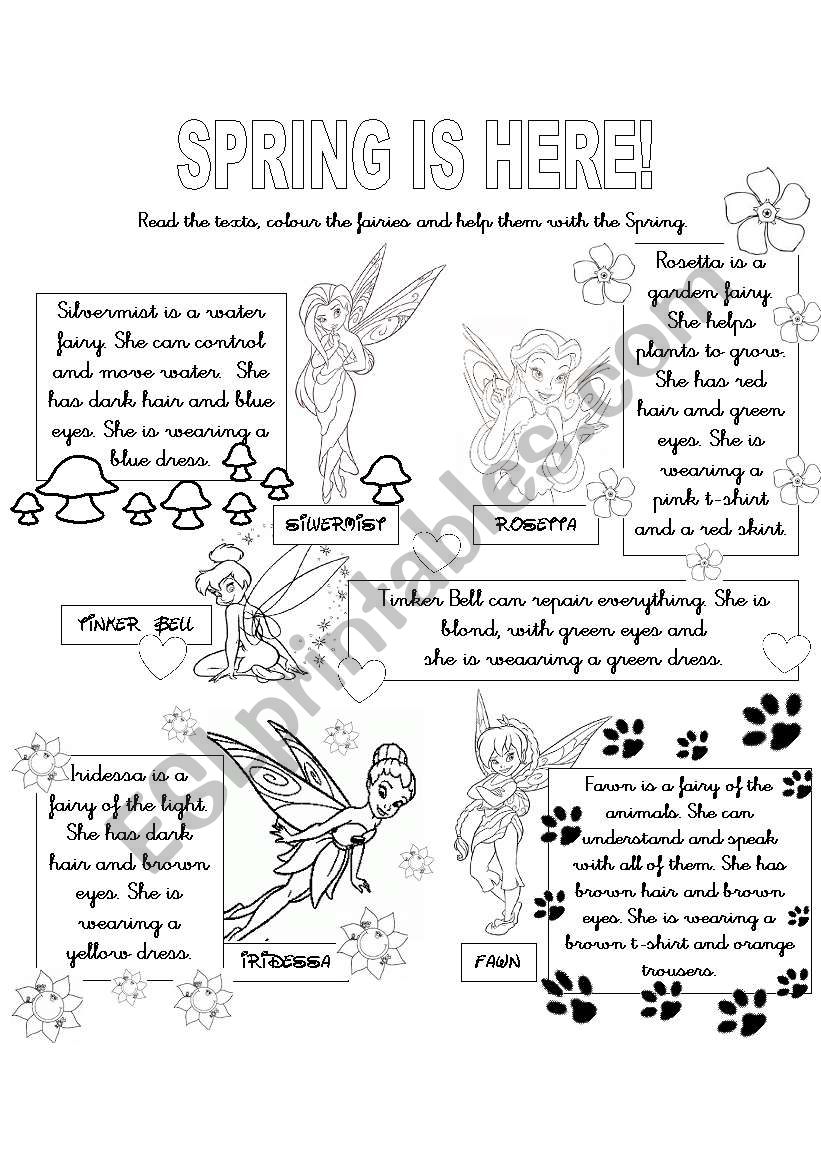 Spring is here worksheet