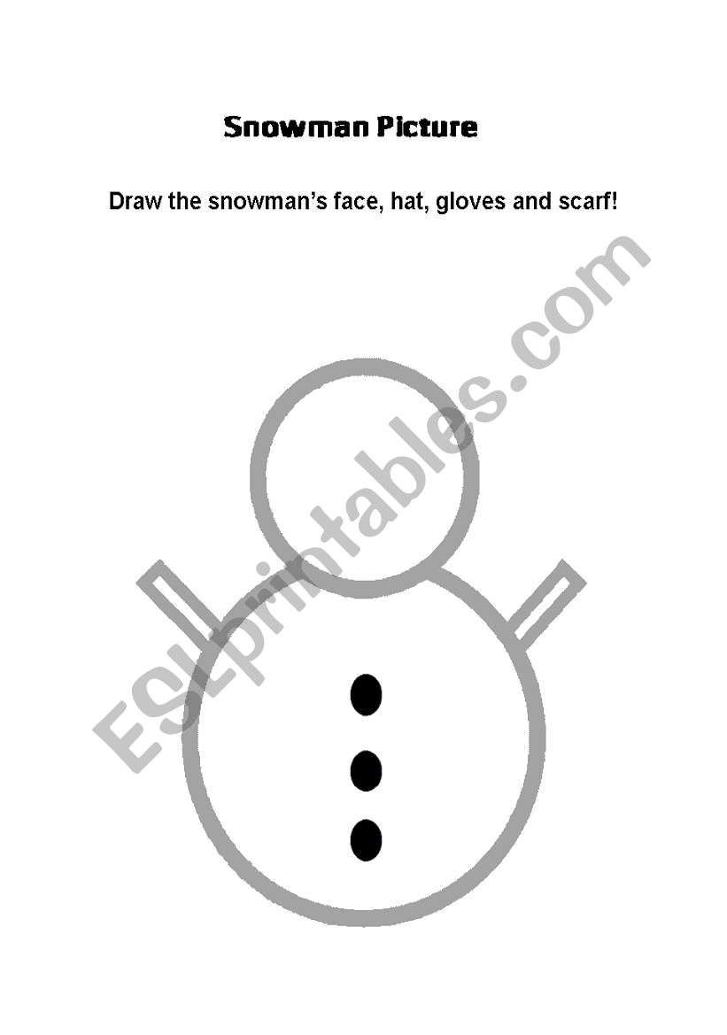 SNOWMAN worksheet