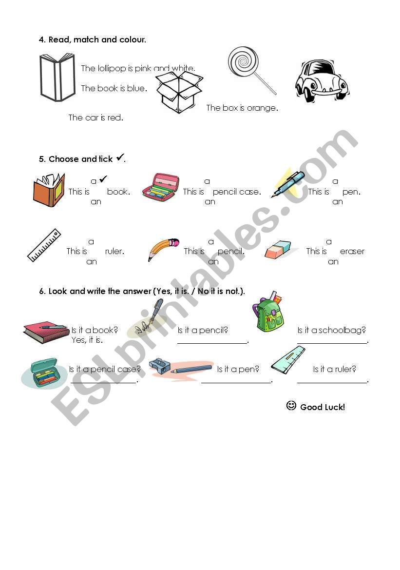 Classroom Objects and Numbers - part 2