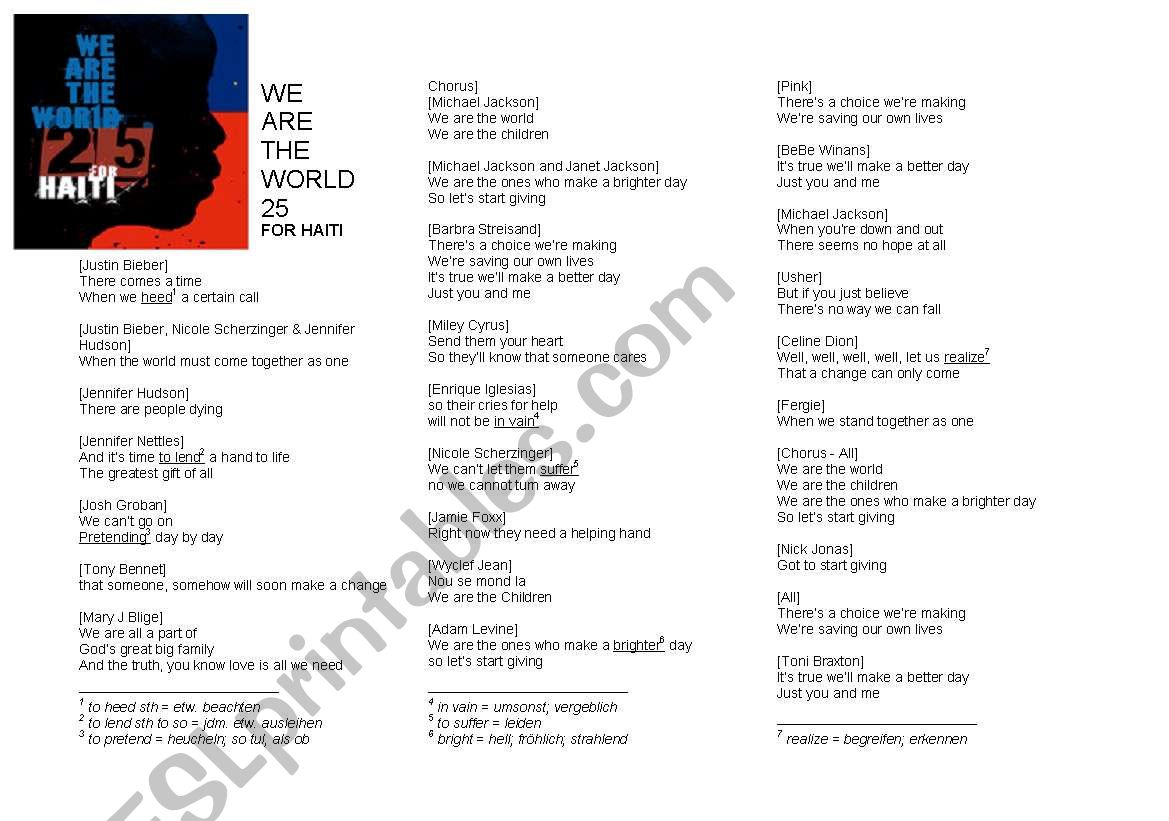 We are the world - 25 for Haiti