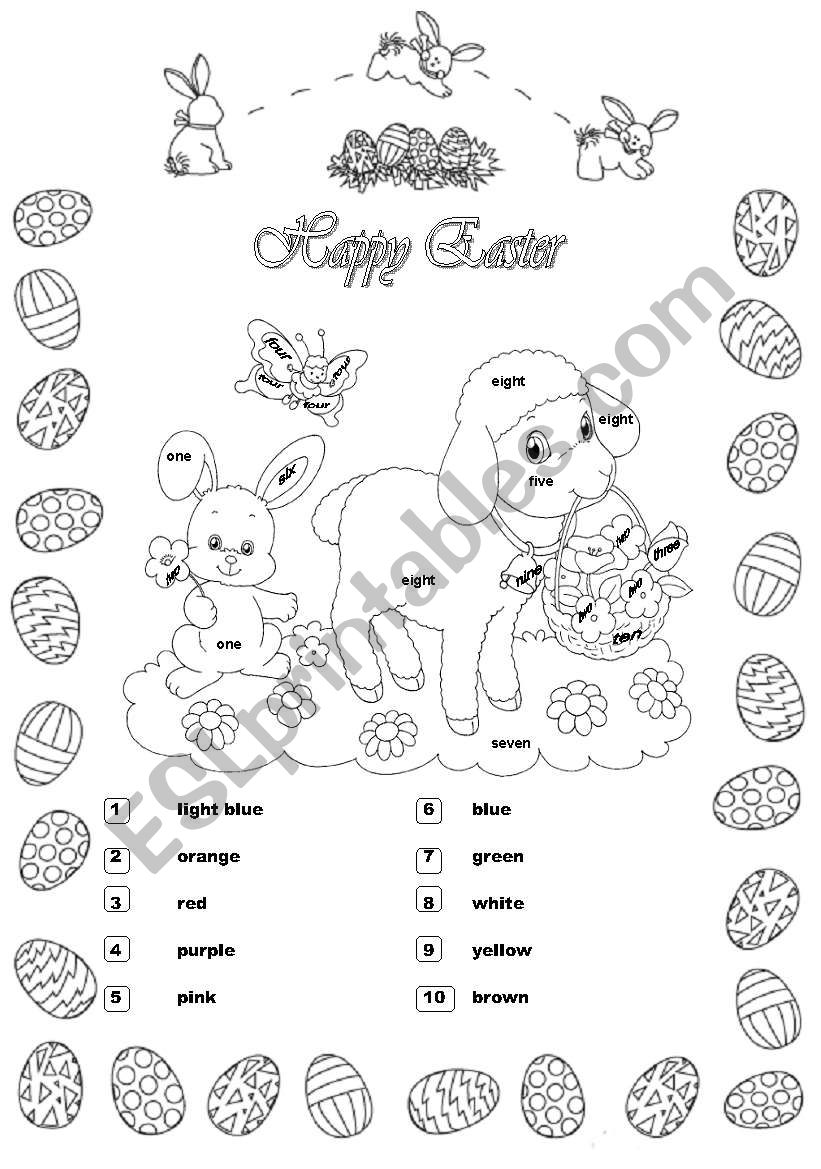 Happy Easter worksheet