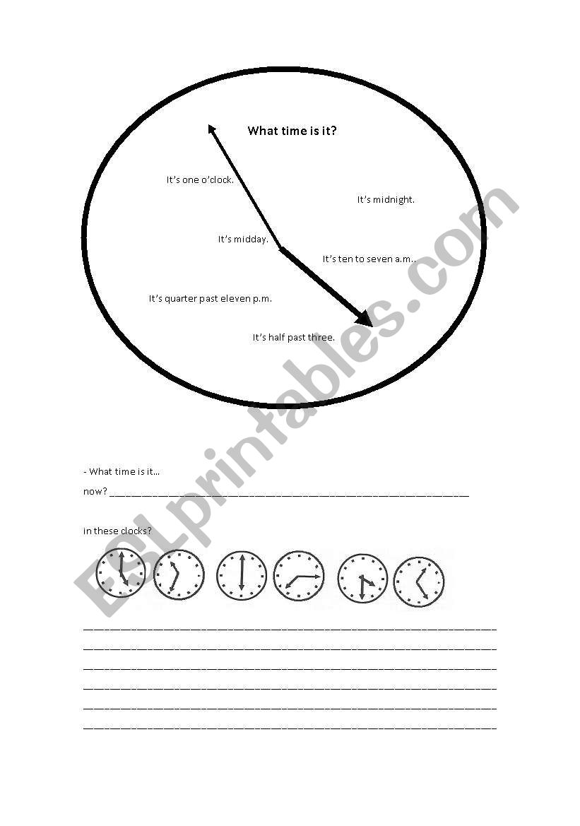 the time worksheet