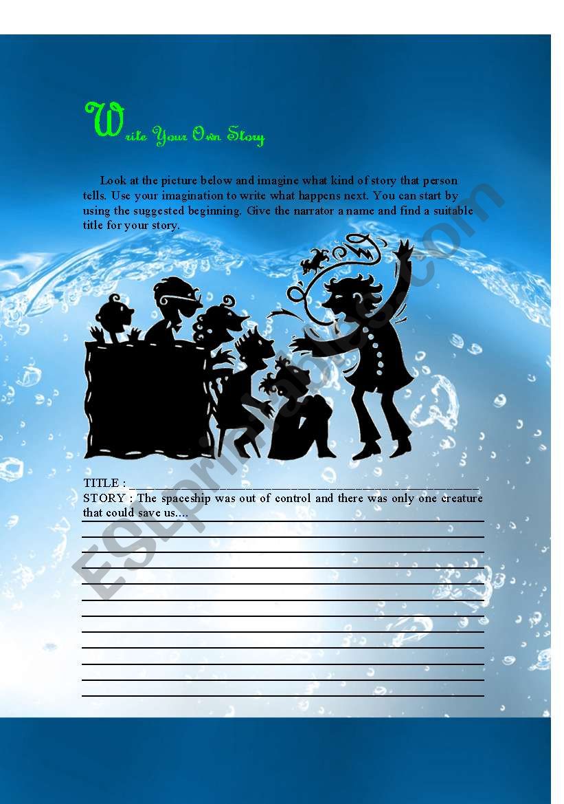 Write Your Own Story worksheet