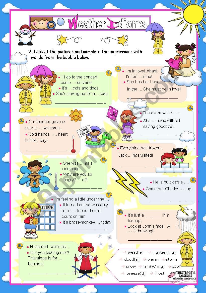 Weather expressions in English