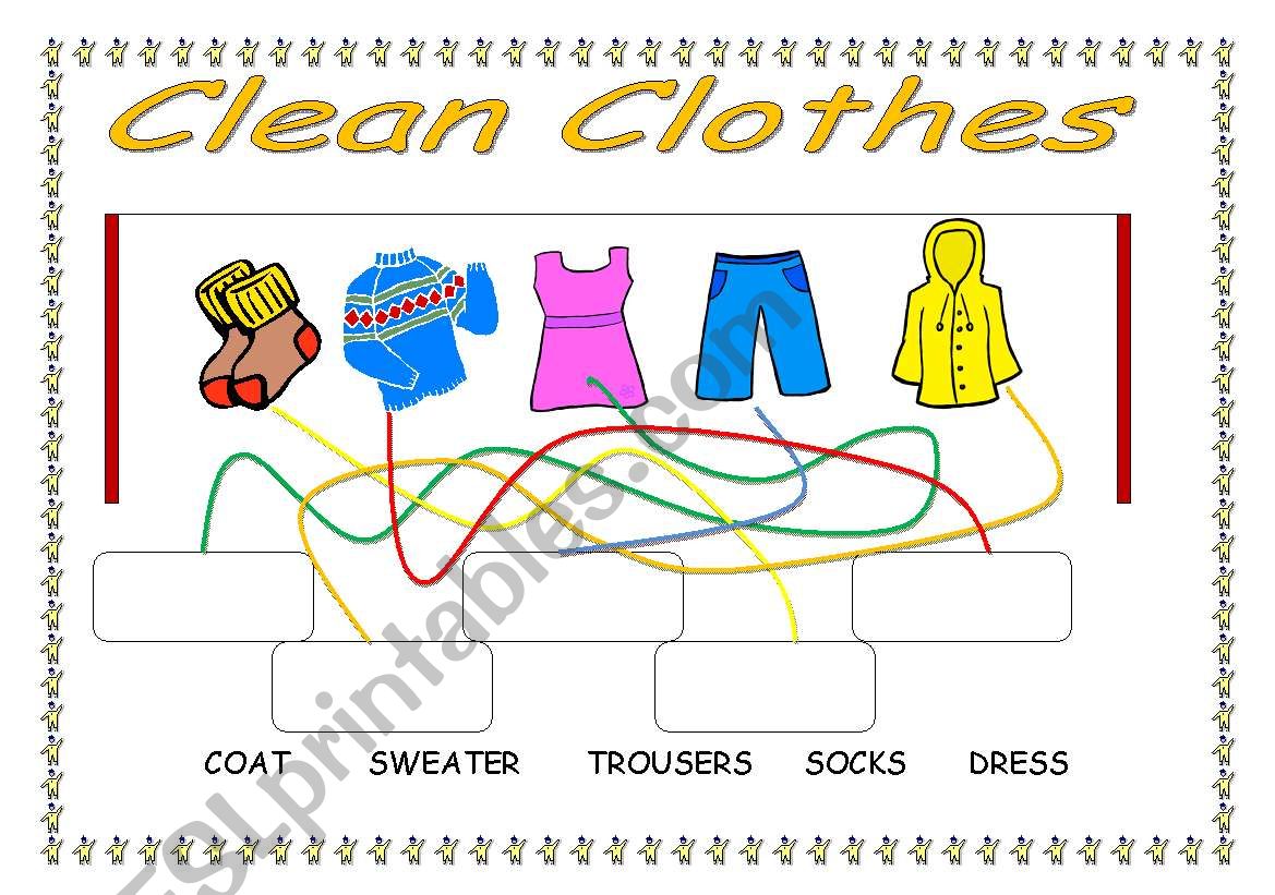 Clean Clothes worksheet