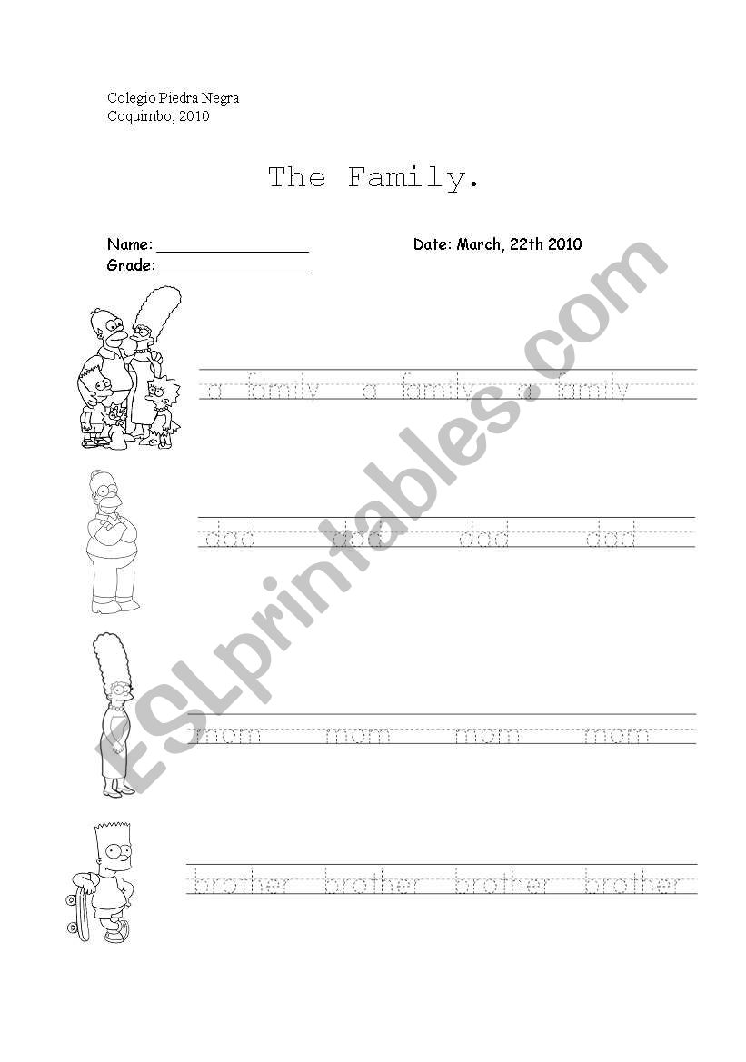 the family worksheet