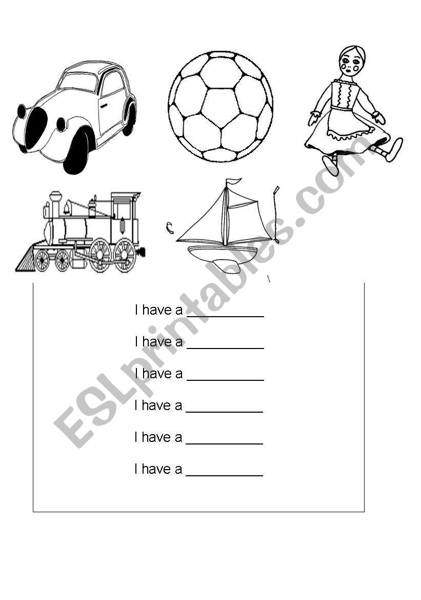 Toys worksheet