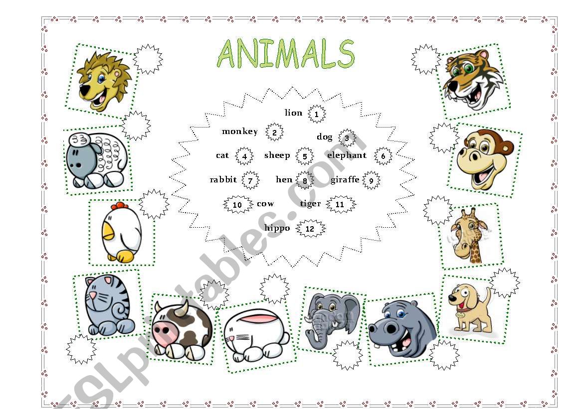 ANIMALS worksheet