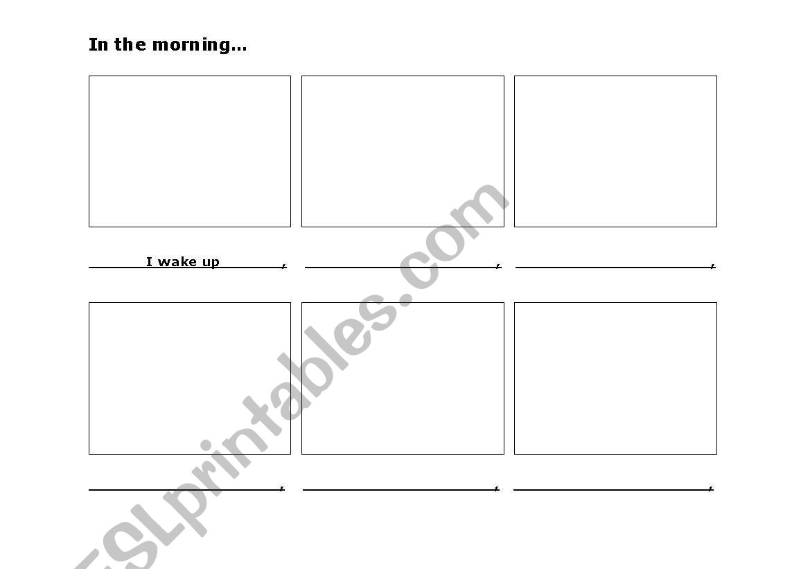 In the morning... worksheet