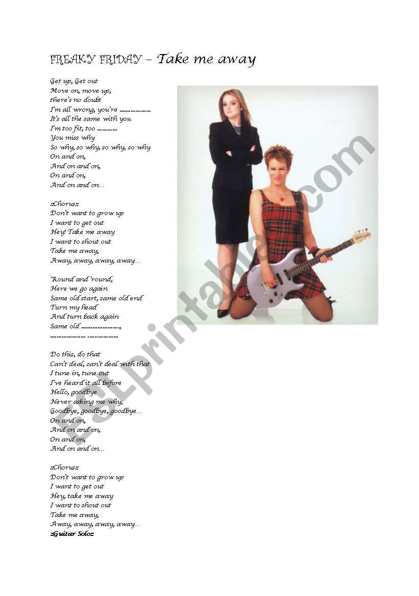 Take Me Away lyrics- Freaky Friday