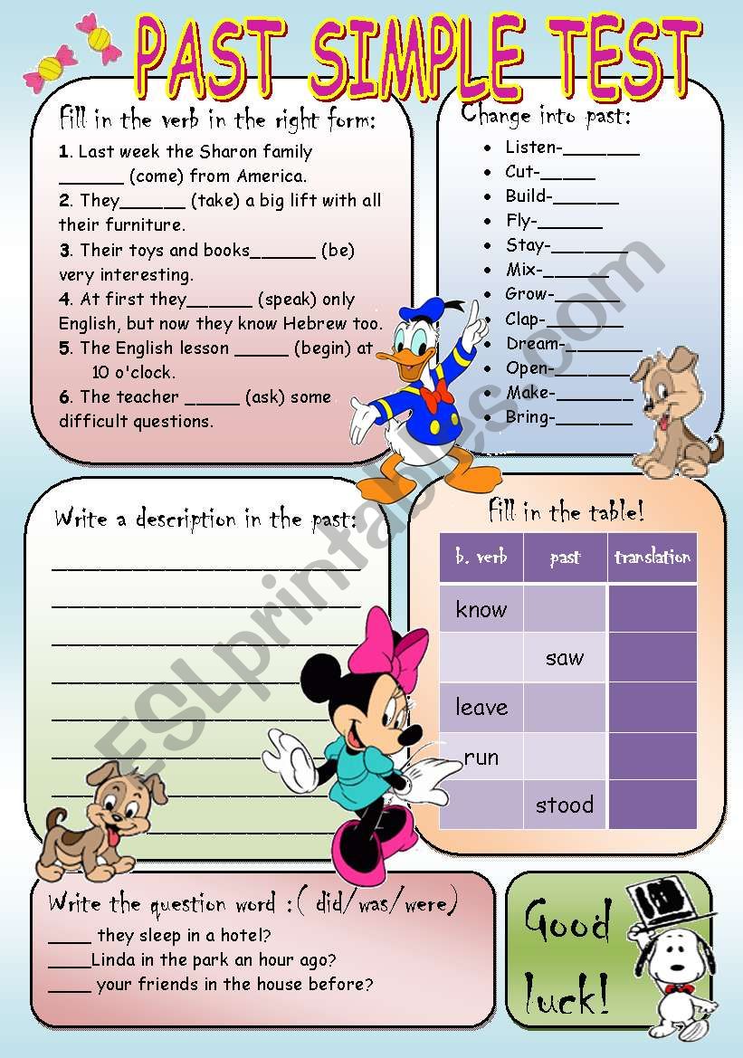 past simple fully editable worksheet