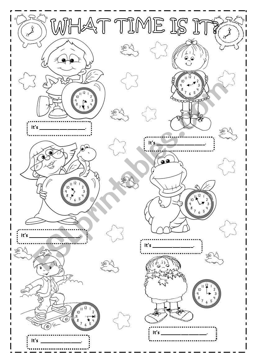 WHAT TIME IS IT? worksheet