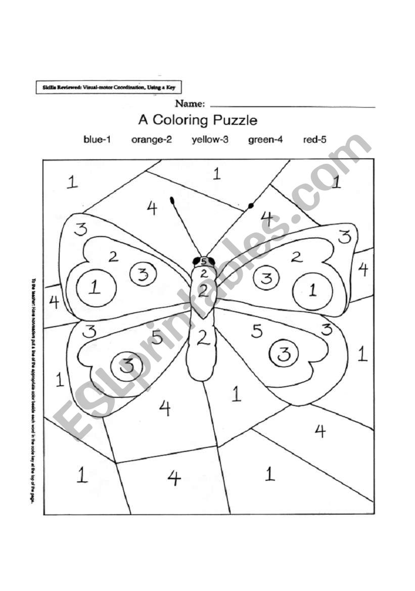 butterfly worksheet