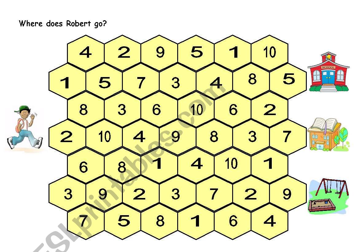 Where does Robert go? worksheet