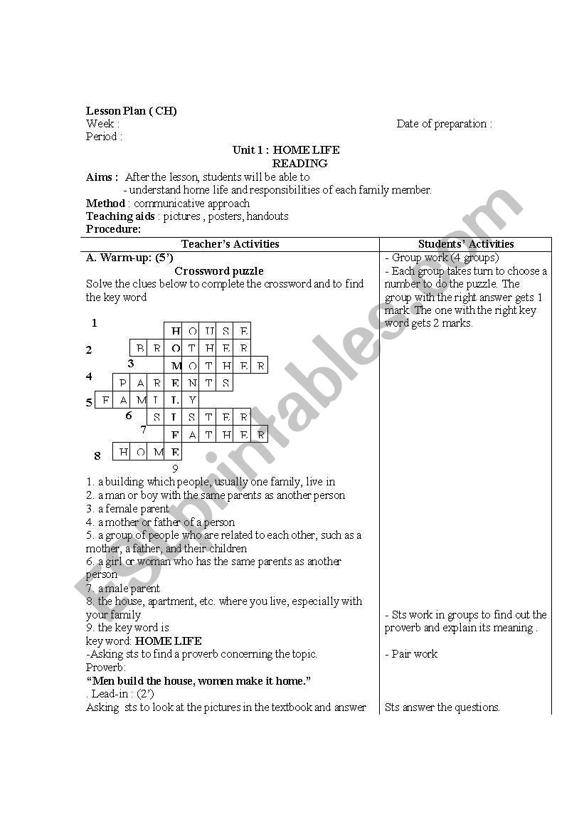 Speaking_family topic worksheet