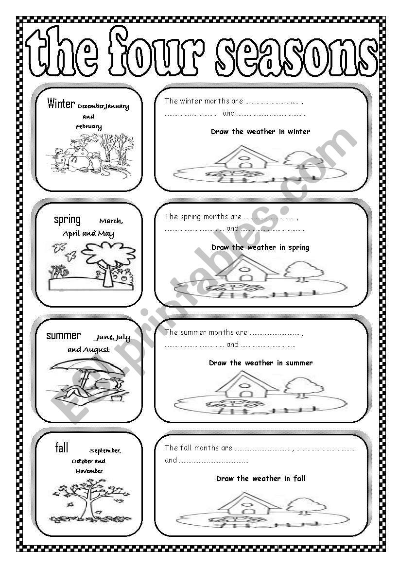 the four seasons worksheet