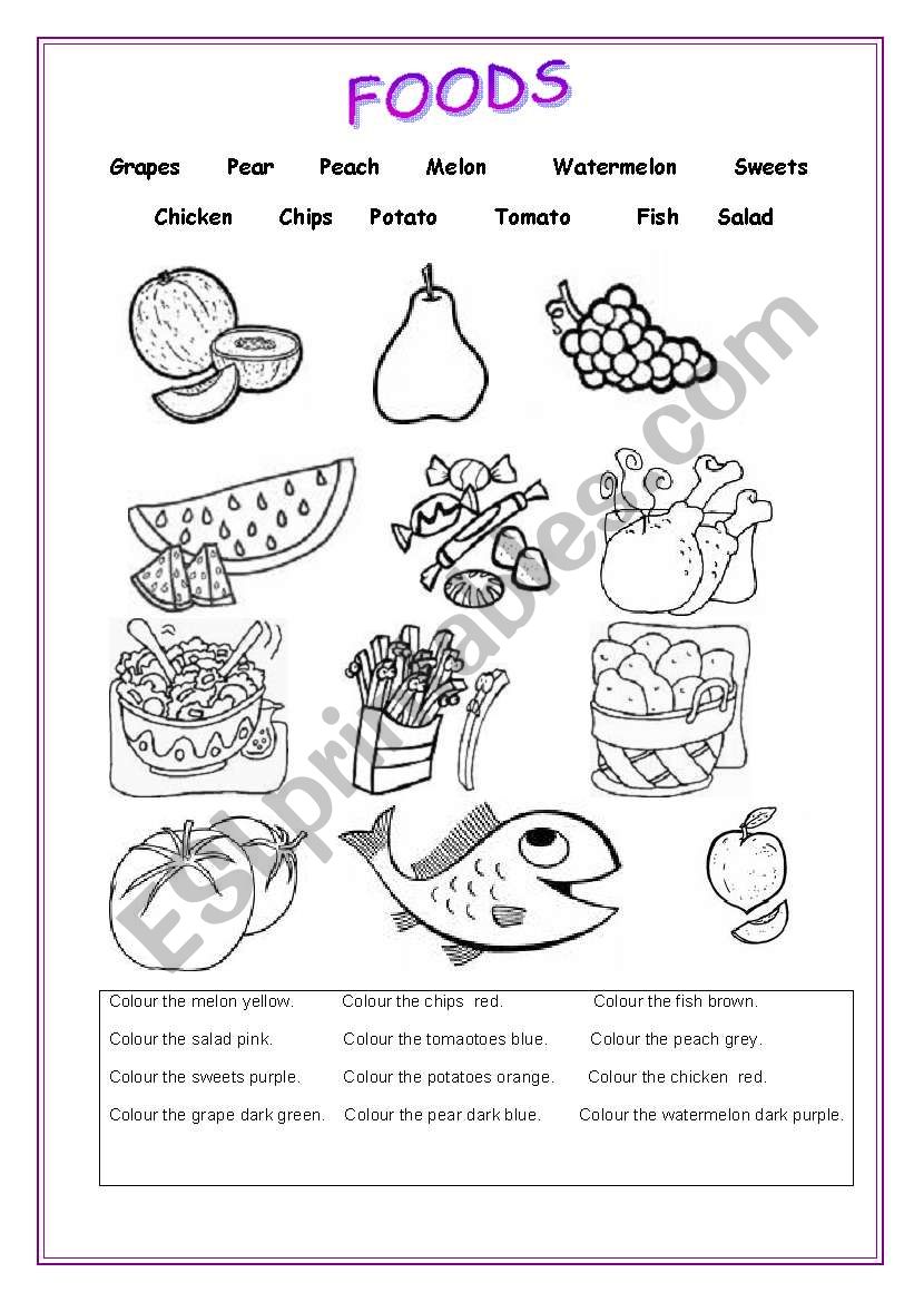 Food worksheet