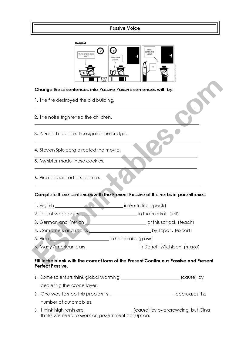 The Passive Voice worksheet