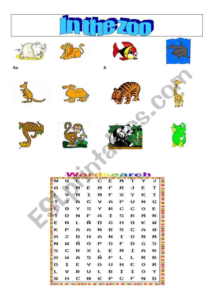 At the zoo 1 worksheet