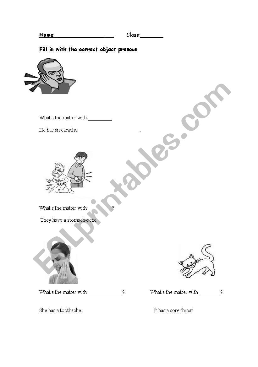 object pronouns worksheet