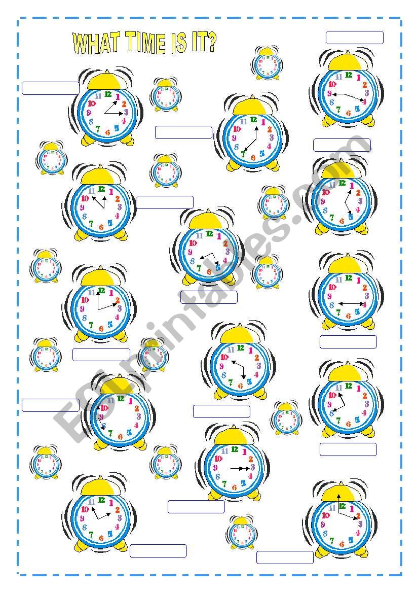 WHAT TIME IS IT? worksheet