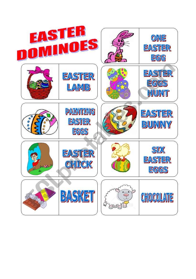EASTER DOMINOES worksheet