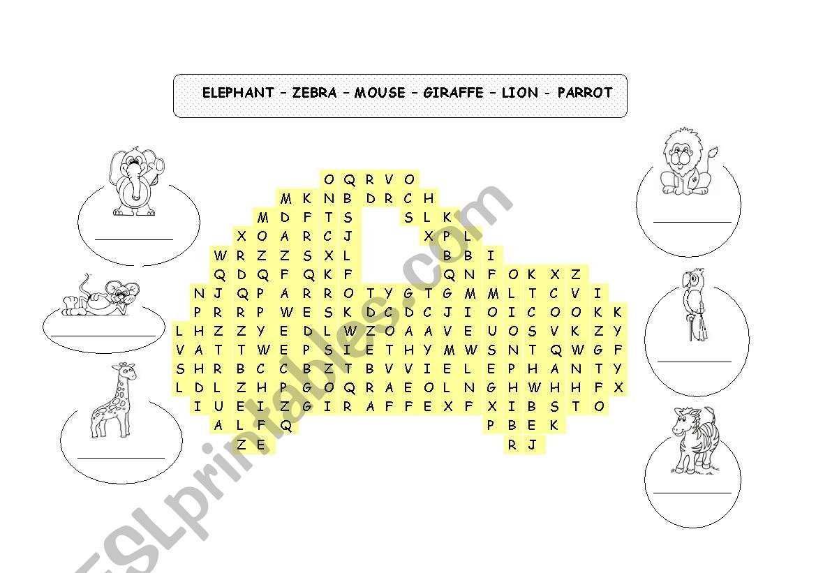 look and find worksheet