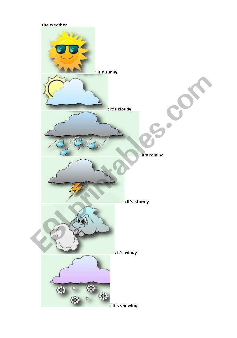 weather worksheet